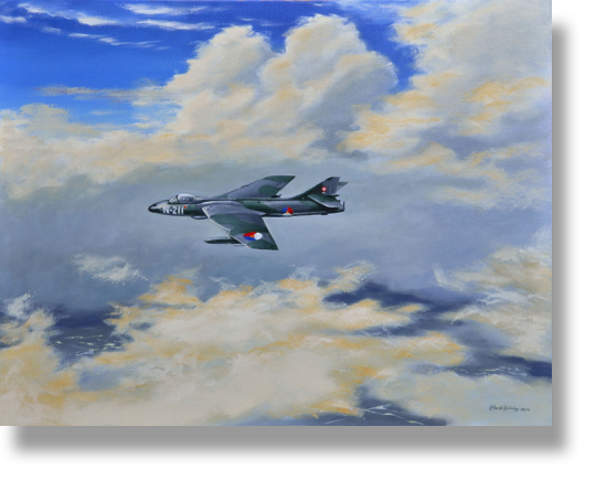 Hawker Hunter MK6 KLU
N-211
Oil on Canvas
met lijst 100 x 80 cm € 800,00
